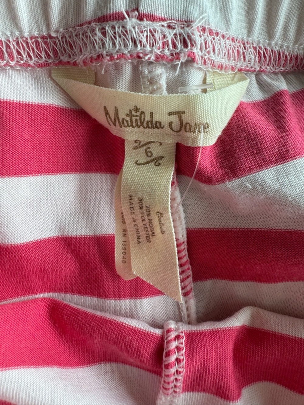 Matilda Jane Pink Floral & Pink-White Stripe Ruffle Leggings - Picture 4 of 6